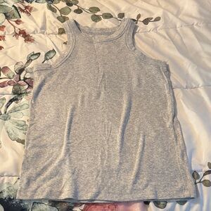 LOFT Light Gray Ribbed perfect tank